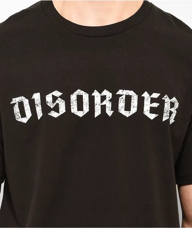 Disorder Safety Pin Black T-Shirt | MainPlace Mall