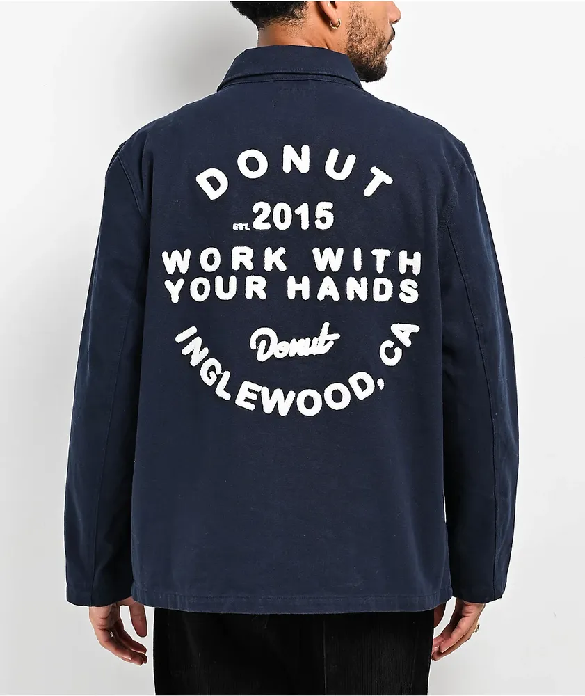 Donut Factory Navy Zip Work Jacket | MainPlace Mall