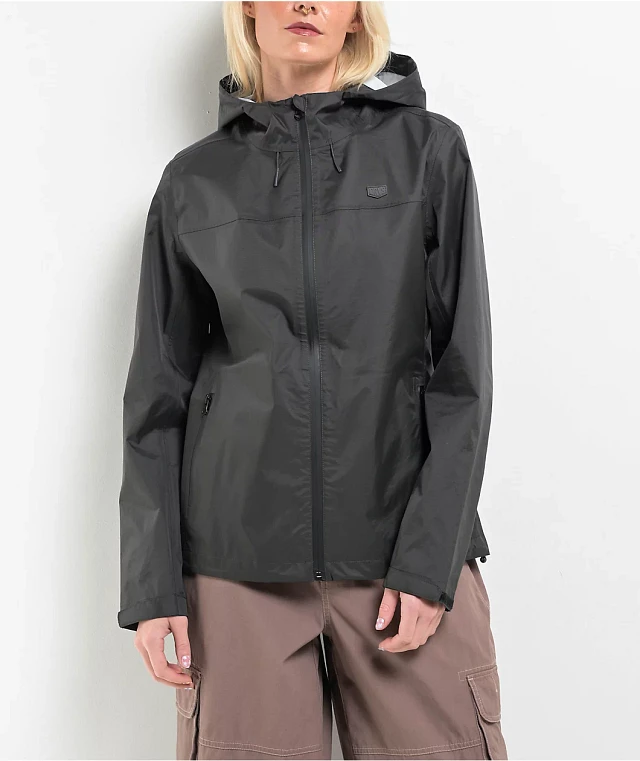 Dravus Oasis Essential Black Windbreaker Zip Jacket | MainPlace Mall