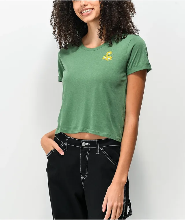 Dravus Yony Heading Nowhere Green Crop T-Shirt at Hamilton