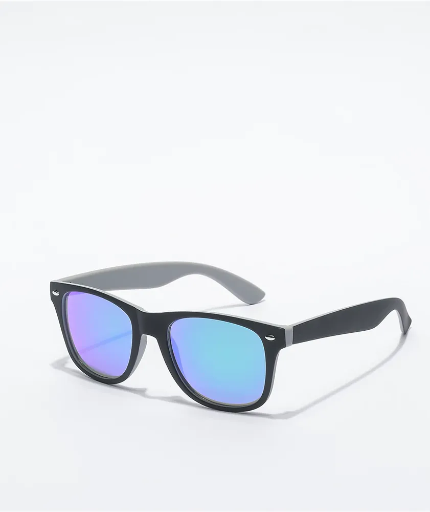 Square blue lens sunglasses store
