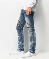 Dript Denim D.029 Biker Blue Skinny Jeans Vancouver Mall