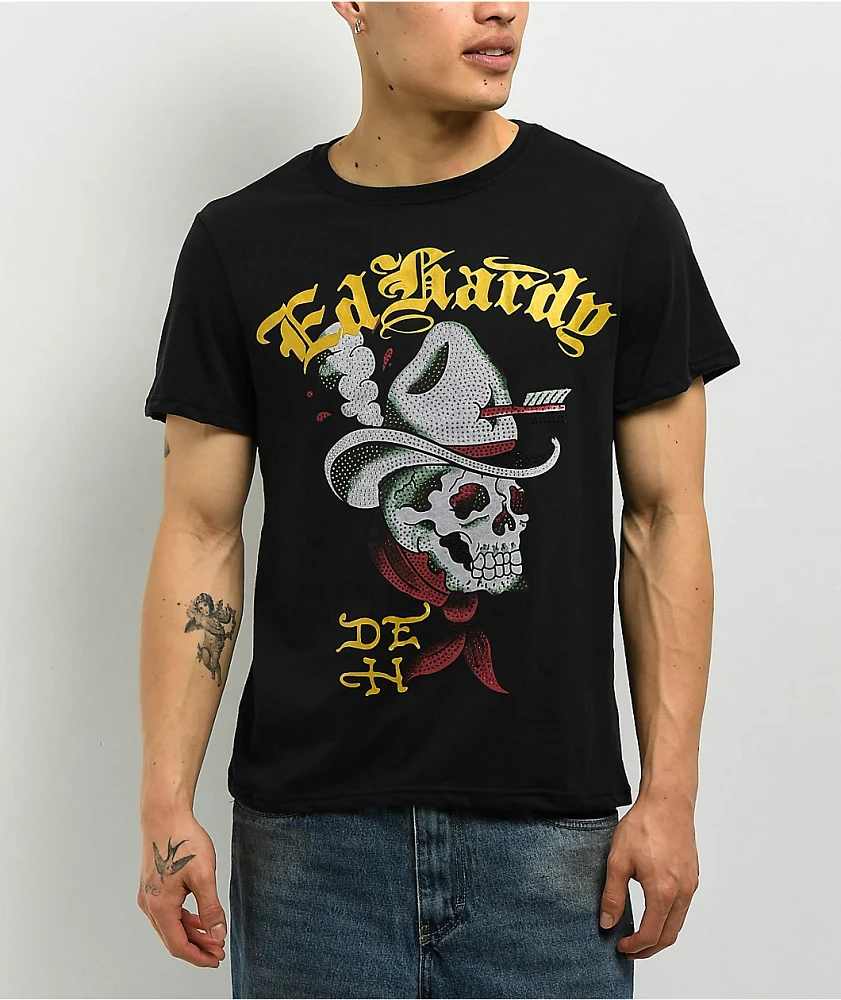 Ed Hardy Cowboy Skull Black T-Shirt | Liberty Center