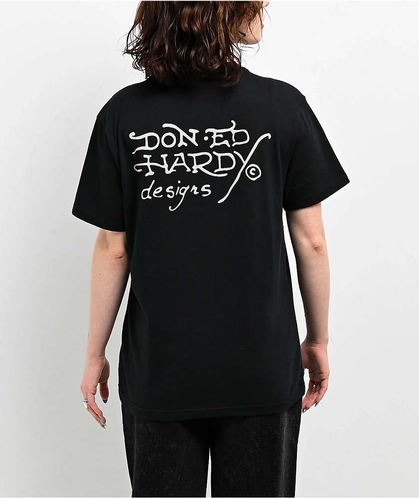 Ed Hardy Crouching Panther Black T-Shirt | MainPlace Mall