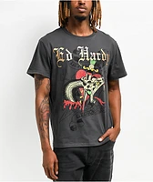 Ed Hardy Dagger Snake Rhinestone Black Wash T-Shirt | Liberty Center
