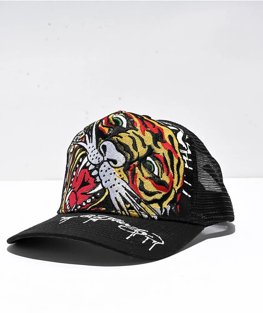 Ed Hardy Double Tiger Black Trucker Hat Hamilton Place