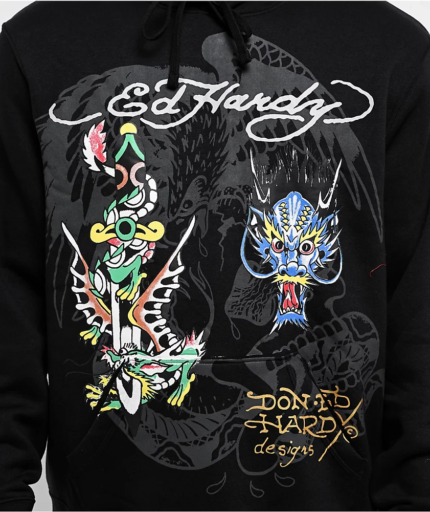 Ed Hardy Dragons Black Hoodie | Mission Valley