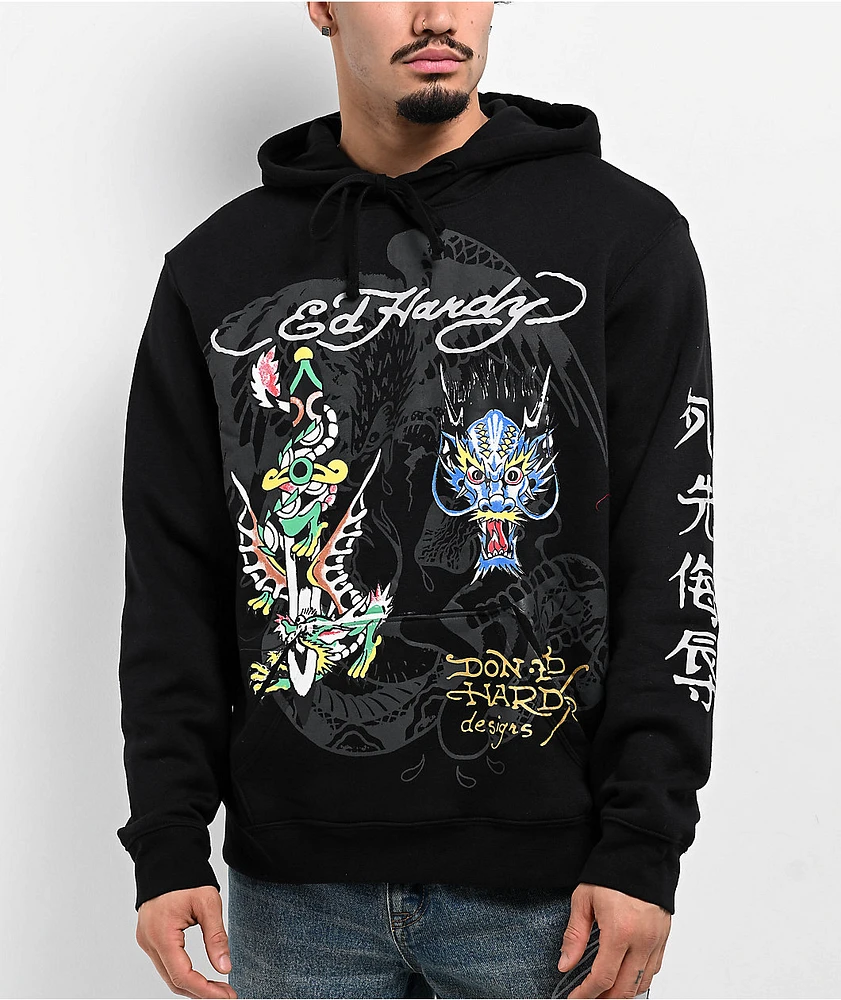 Ed Hardy Dragons Black Hoodie | Liberty Center