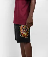 Ed Hardy Exploding Skull Black Denim Shorts | MainPlace Mall