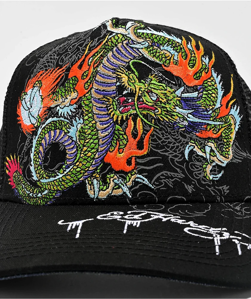 Ed Hardy Japan Dragon Black Trucker Hat | MainPlace Mall