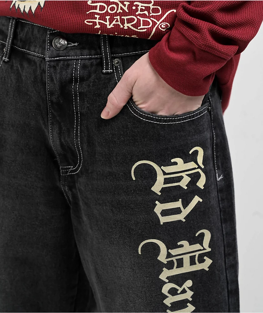 Ed Hardy Live Fast Y2K Black Shorts | MainPlace Mall
