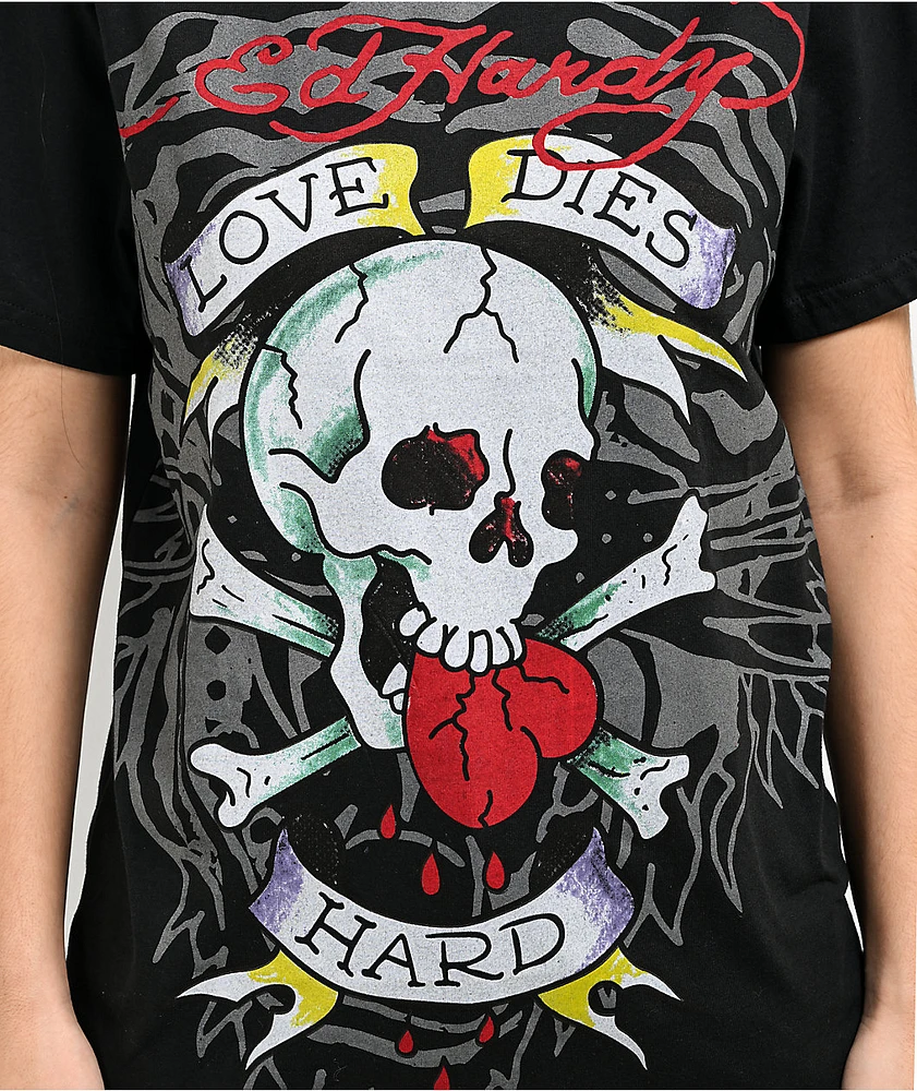 Ed Hardy Love Skull Black T-Shirt | Connecticut Post Mall