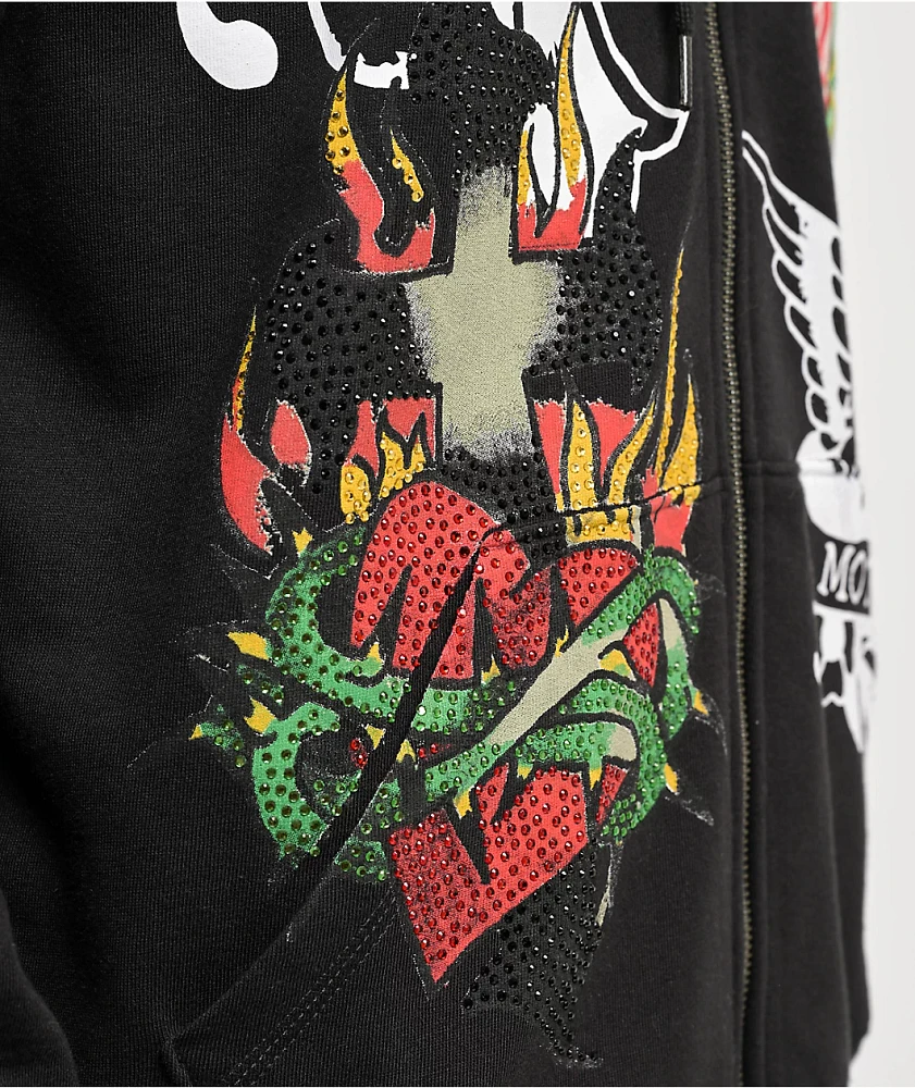 Ed Hardy Mother Mary Black Zip Hoodie at CoolSprings Galleria in