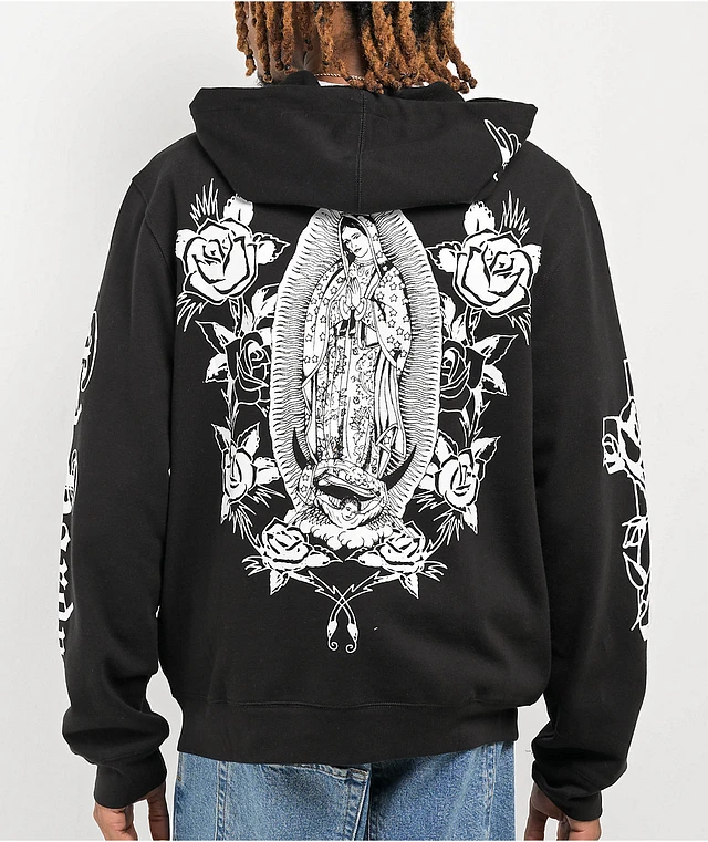 Ed Hardy Mother Mary Black Zip Hoodie at CoolSprings Galleria in