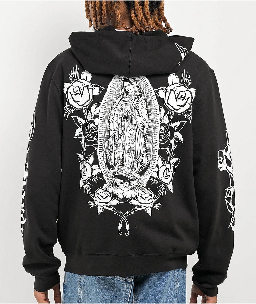 Ed Hardy Mother Mary Black Zip Hoodie at Hamilton Place in
