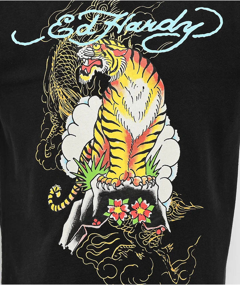 Ed Hardy Mountain Tiger Black T-Shirt | MainPlace Mall