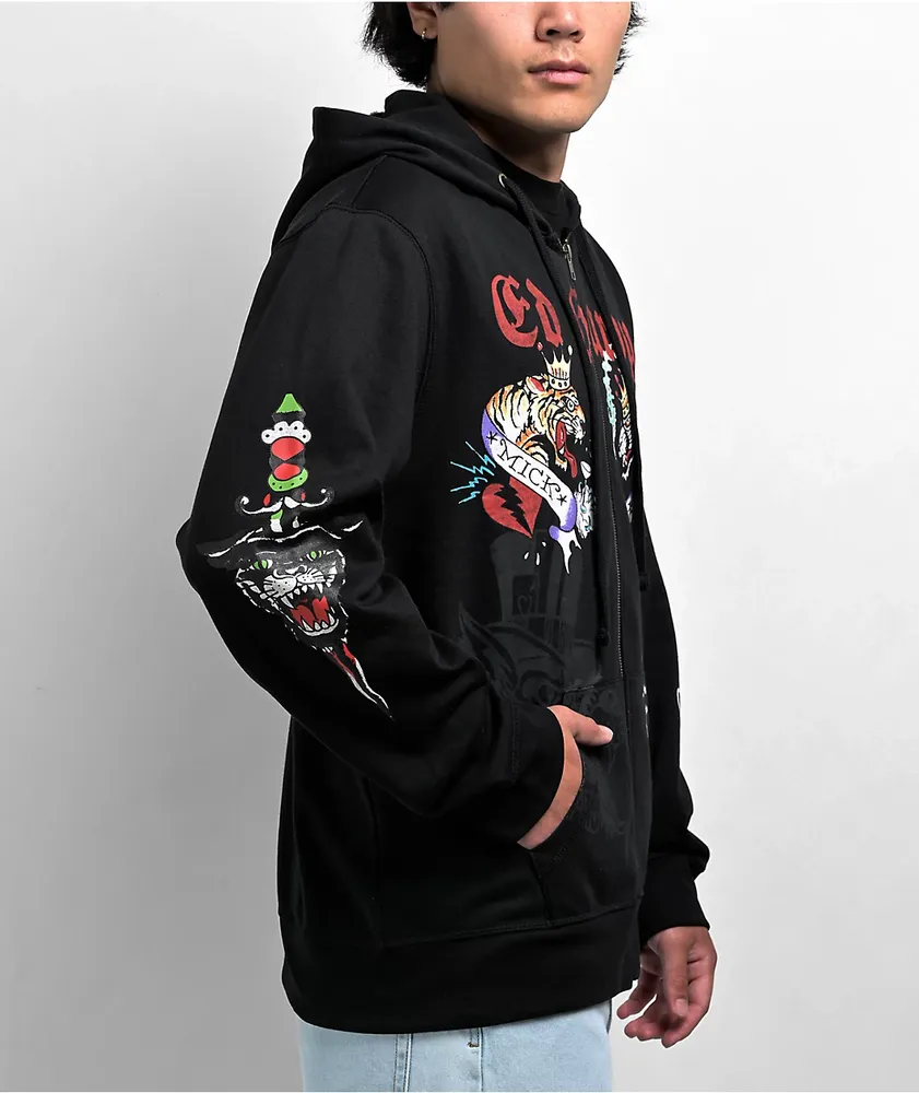 トップス Unknown Ed Hardy Zip hoodie Chief Keef Ed Hardy Unknown London Glo Dagger Zip Hoodie Size
