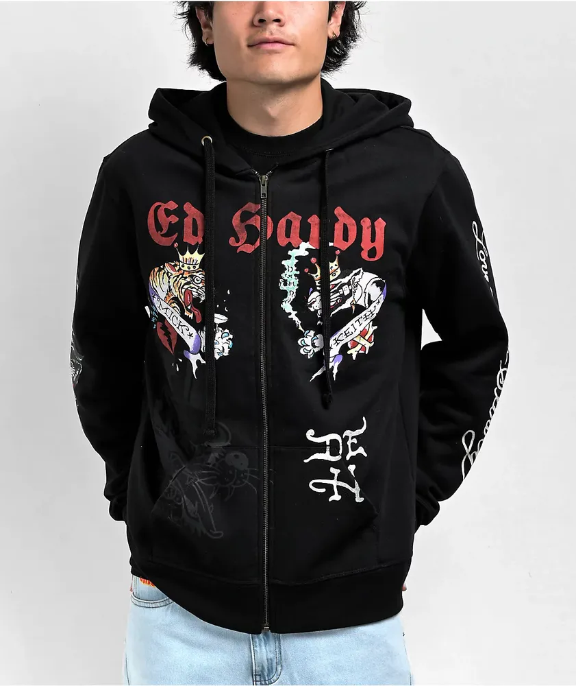 Ed Hardy Panther Black Zip Hoodie | Vancouver Mall