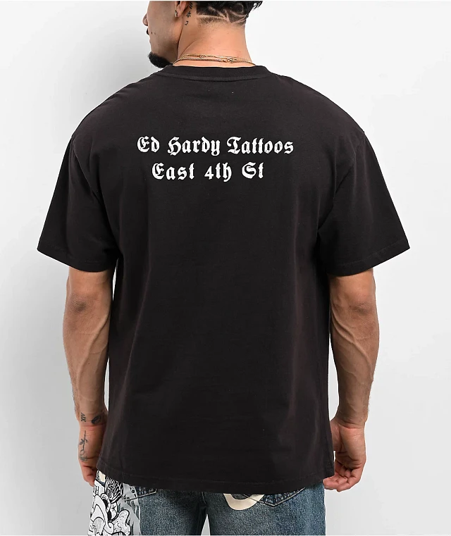 Ed Hardy Panther Snake Vintage Black T-Shirt | Liberty Center