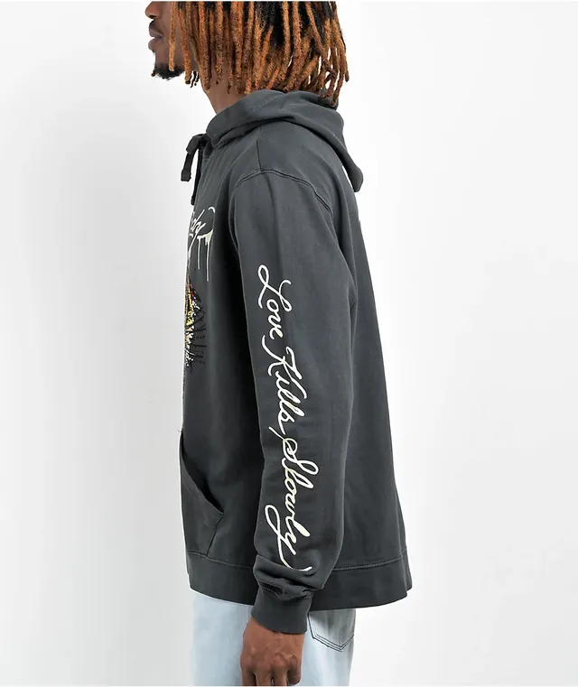 Ed Hardy Rhinestone Tiger Black Hoodie Hamilton Place