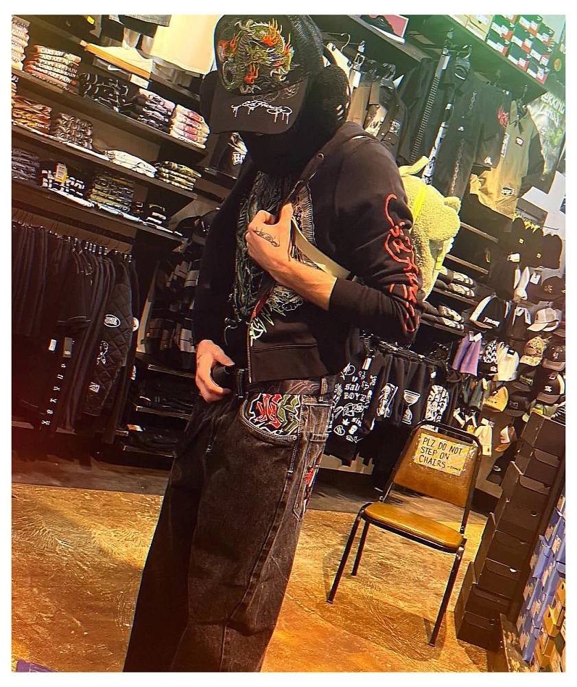 Ed Hardy Sacred Heart Black Crop Zip Hoodie at Hamilton Place in