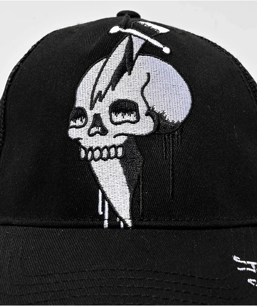 Ed Hardy Skull Black Trucker Hat | MainPlace Mall