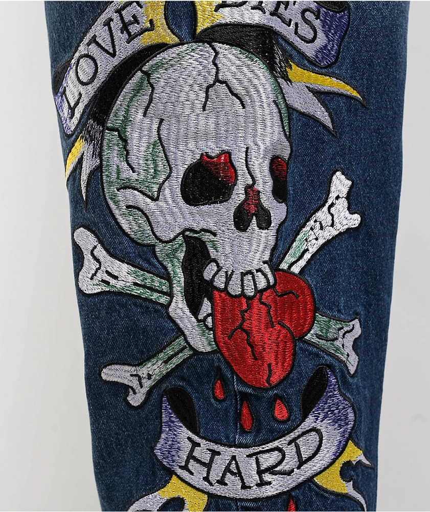 Ed Hardy Skull Heart Indigo Loose Fit Jeans | MainPlace Mall