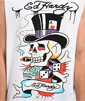 Ed Hardy Skull Top Hat White Tank at CoolSprings Galleria in