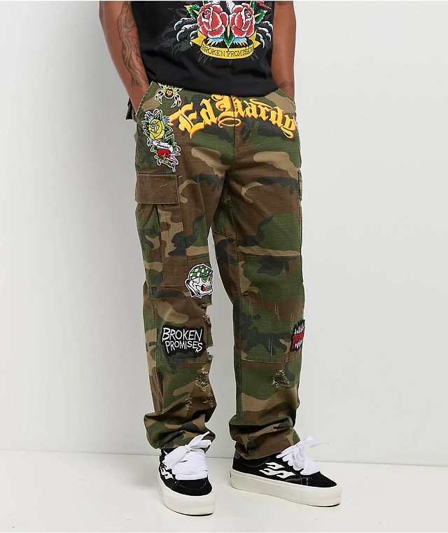 With Finish パンツ Pants Camo Destroyed