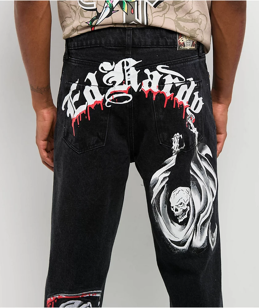 Sculptor X Ed Hardy Cracked Angel Denim sculptor Ed Hardy Cracked