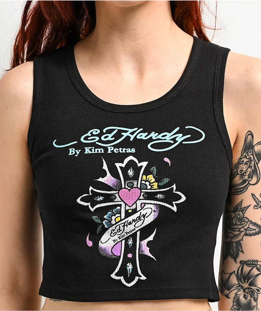 Ed Hardy x Kim Petras ショートパンツ＆フーディ 黒 /送料無料 Ed Hardy】x Kim Petras 黒 フーディ＆ショートパンツ 関送込
