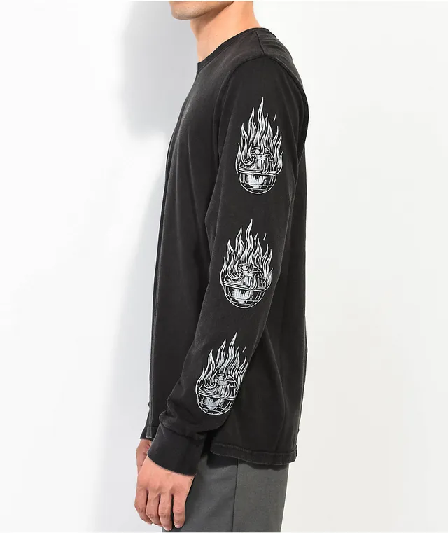 Element x Star Wars Deathstar Black Wash Long Sleeve T Shirt