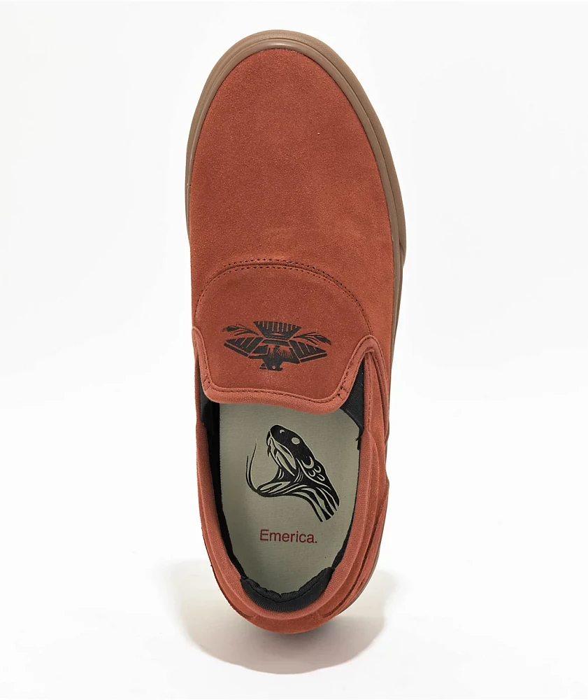 Emerica x Jess Mudgett Wino G6 Clay Slip-On Skate Shoes | Arden Fair