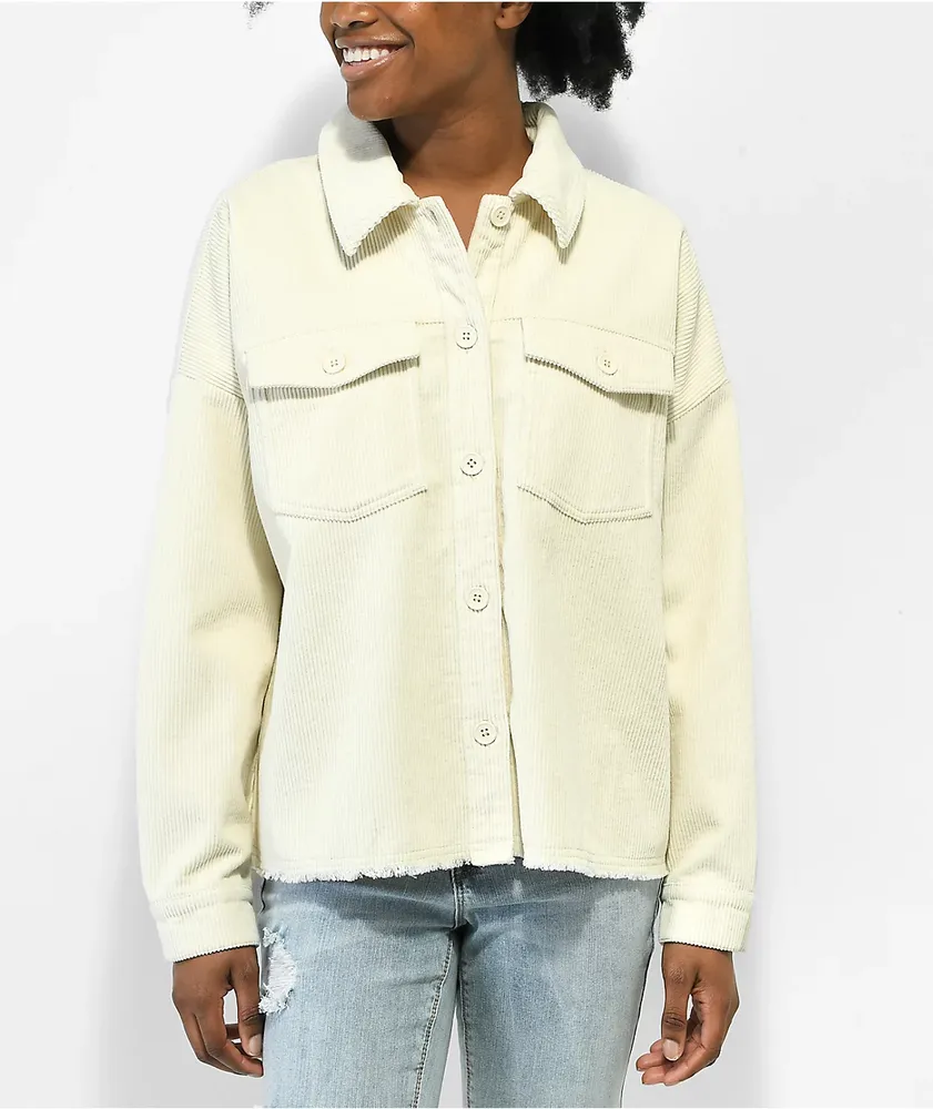 Cream cord deals jacket