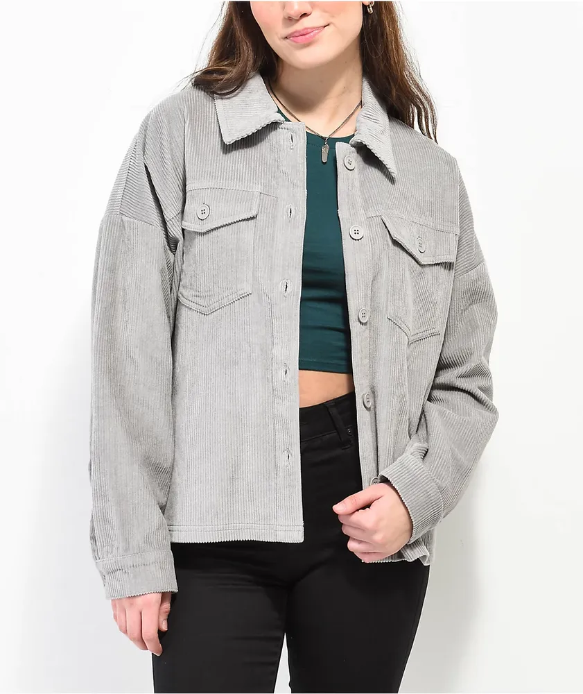 Grey corduroy jacket clearance