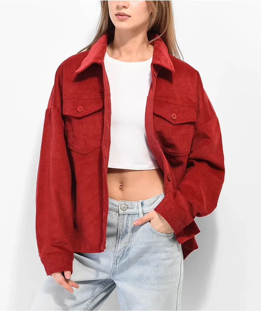 Empyre Aria Wine Corduroy Shirt Jacket Pueblo Mall