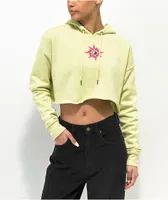 Yellow crop hoodie online