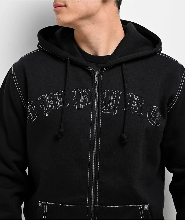 Empyre Bent Metal Black Zip Hoodie at Hamilton Place in