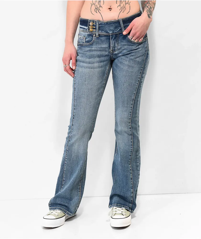 Empyre Britt Y2K Blue Low Rise Flare Jeans Coquitlam Centre
