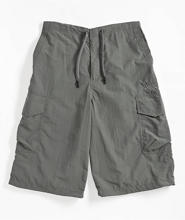Empyre Canopy Dark Grey Loose Fit Cargo Shorts | MainPlace Mall Empyre Canopy Dark Grey Loose Fit Cargo Shorts | MainPlace Mall