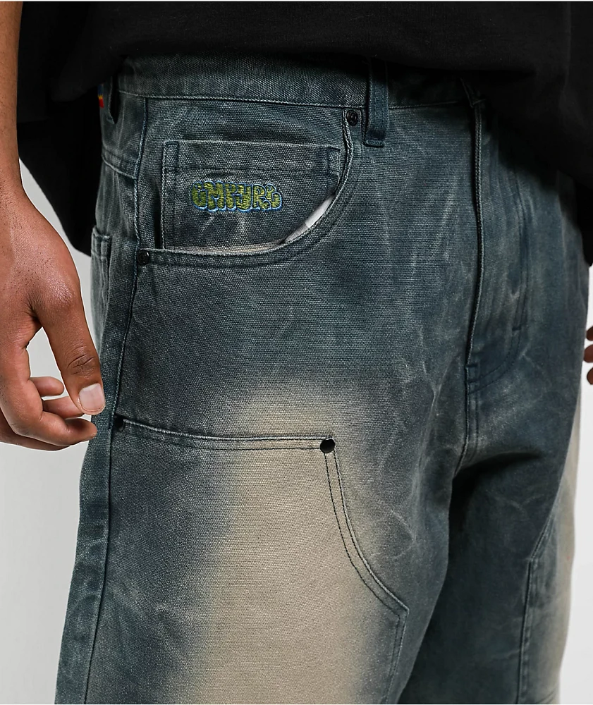 Empyre Canvas Double Knee Blue Dirt Wash Jeans at Hamilton Place