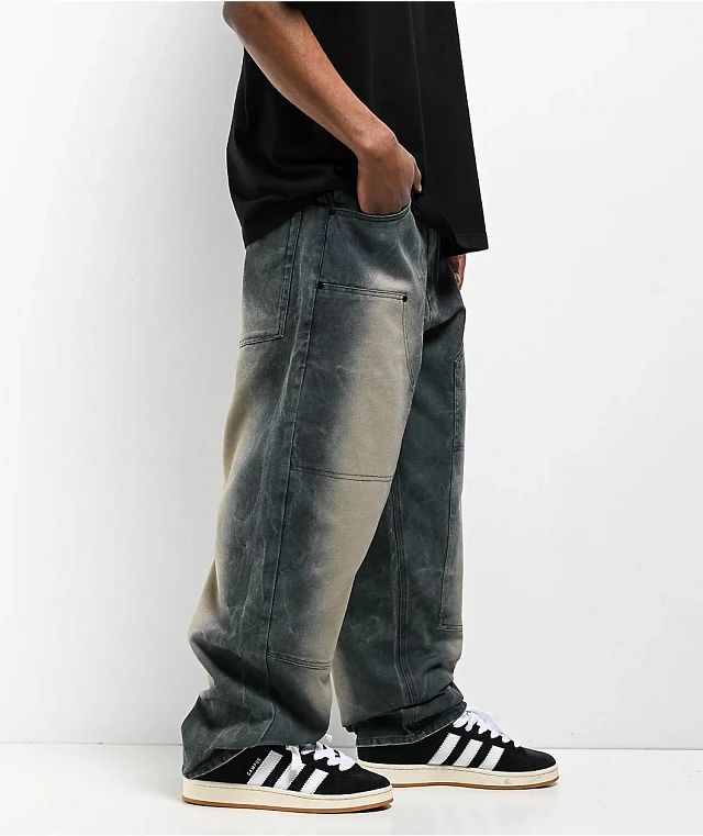 Empyre Canvas Double Knee Blue Dirt Wash Jeans at Hamilton Place