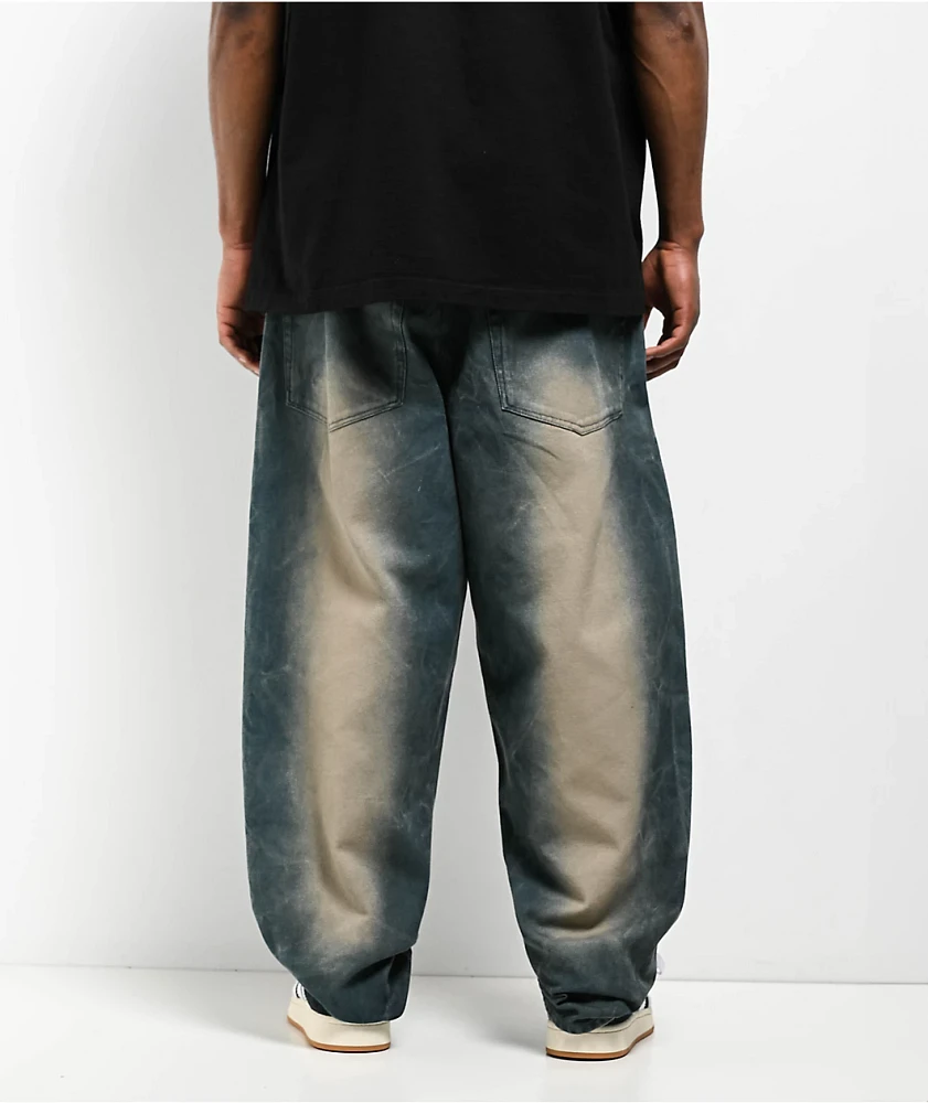 Empyre Canvas Double Knee Blue Dirt Wash Jeans at Hamilton Place