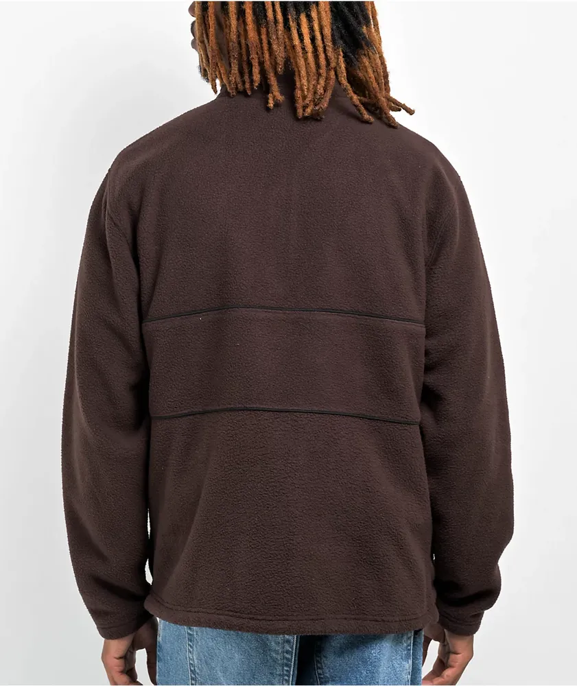 Brown quarter store zip sweatshirt