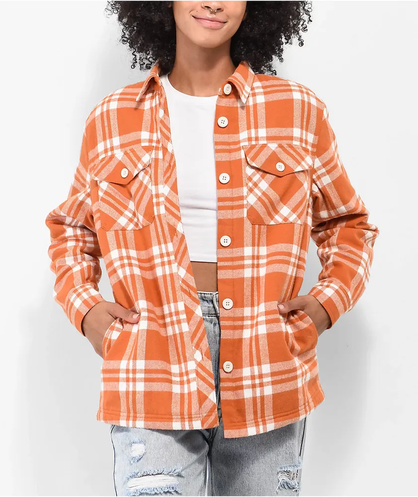 Empyre Cayden Rust Flannel Sherpa Jacket Vancouver Mall