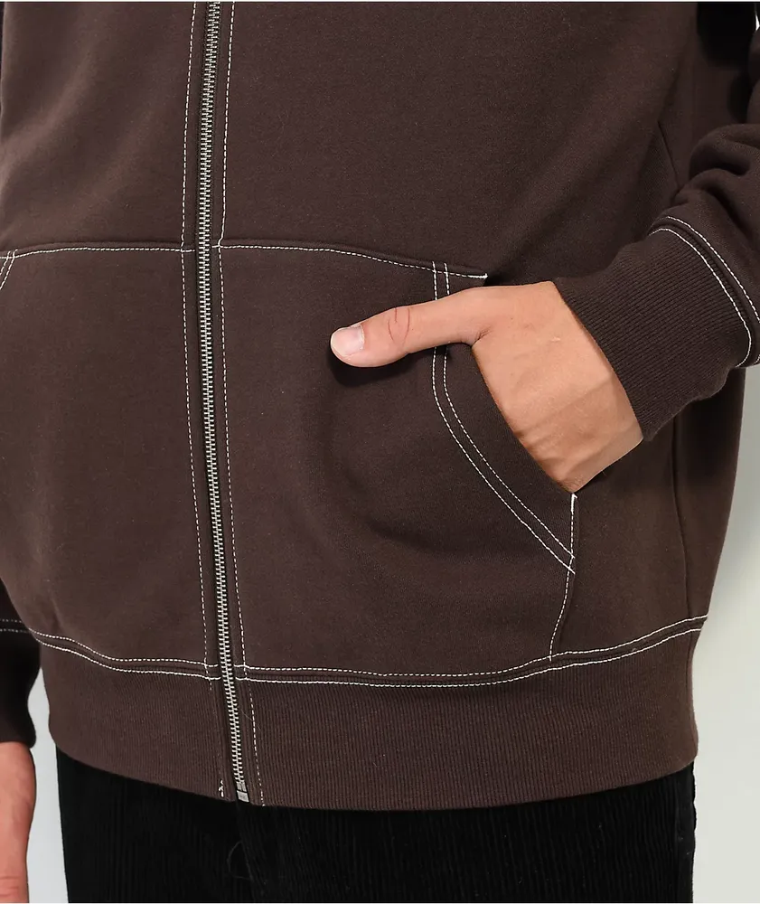 Brown outlet zip up