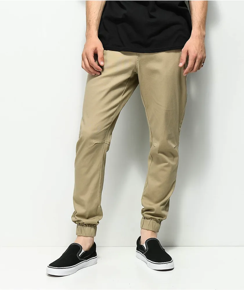 Elastic waist clearance khaki pants