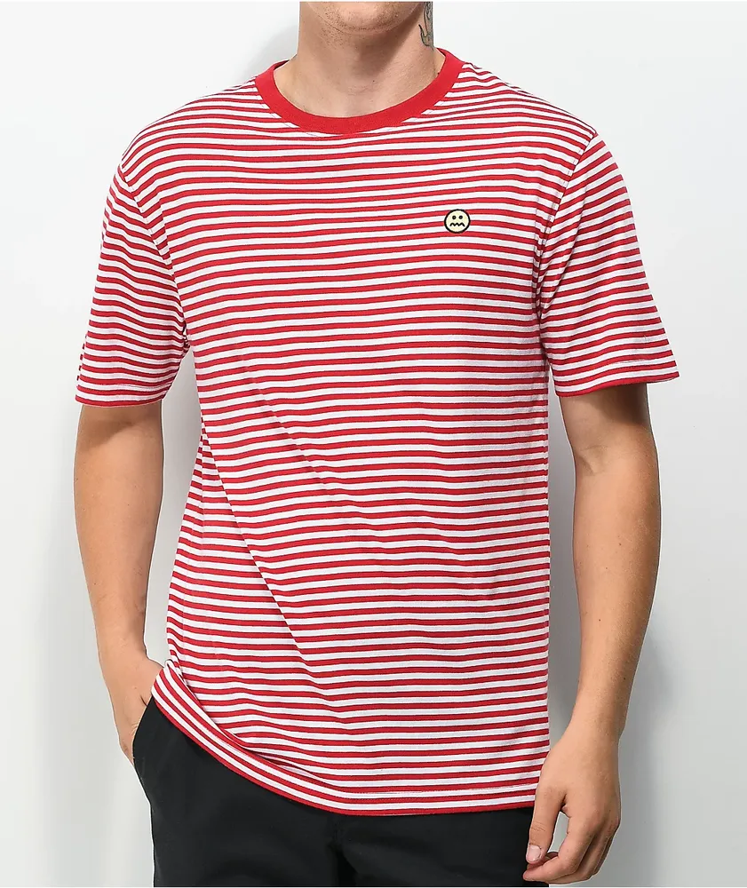 Red stripe t shirt best sale