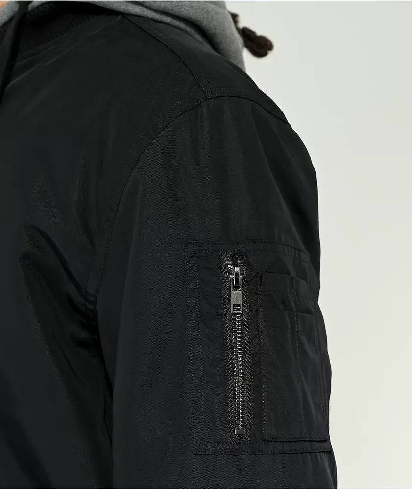 Empyre Distortion Black Hooded Bomber Jacket Mall of America