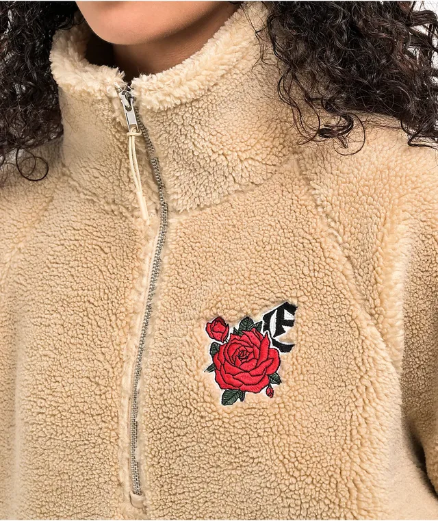 Hollister half zip sherpa sweatshirt top